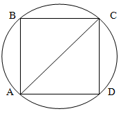 Квадрат вписанный в круг